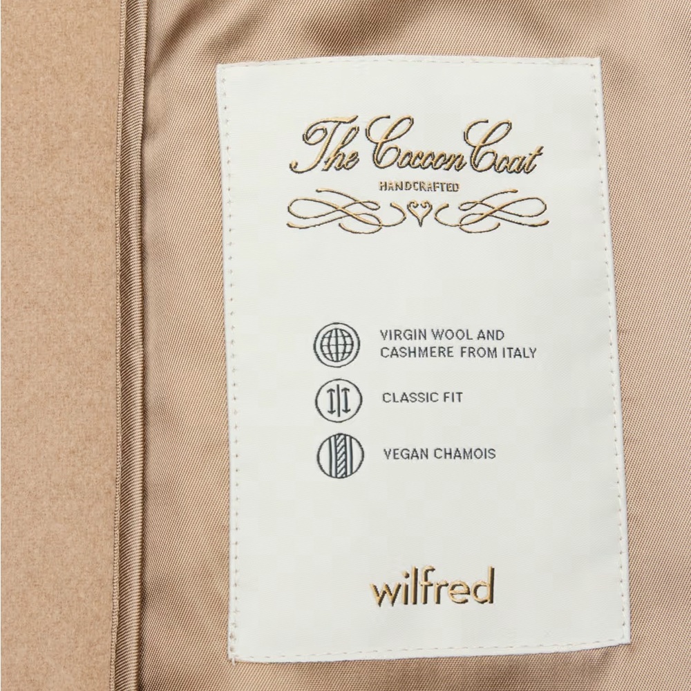 Aritzia Wilfred The Cocoon Long Camel New Elegant Wool Cashmere Coat Size XS - Picture 11 of 17